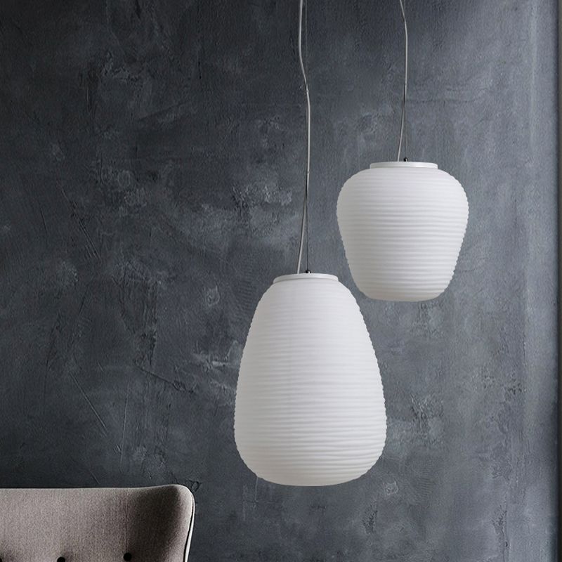 Ritta Design LED Suspension Blanc Verre Métal Chambre à coucher - Neutralighting