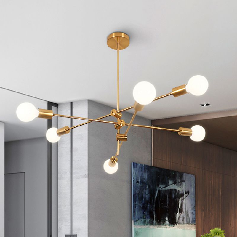 Valentina Moderne Lustre Noir/Doré Métal/Verre Salon Chambre à coucher - Neutralighting