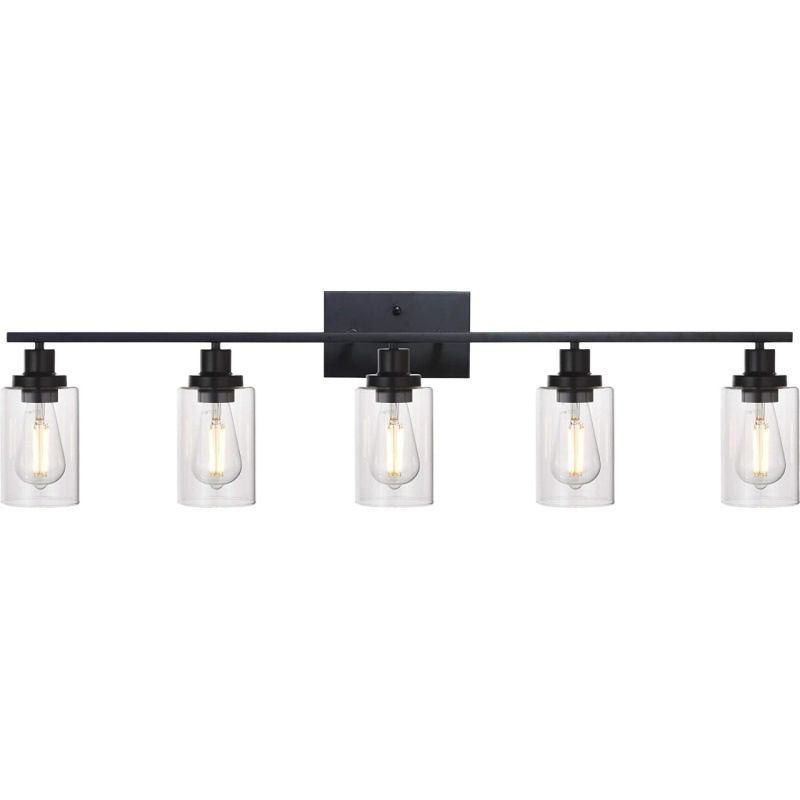 Silva Applique Murale Miroir Cylindrique Moderne, Verre/Métal, Noir/Or/Nickel, Chambre - Neutralighting