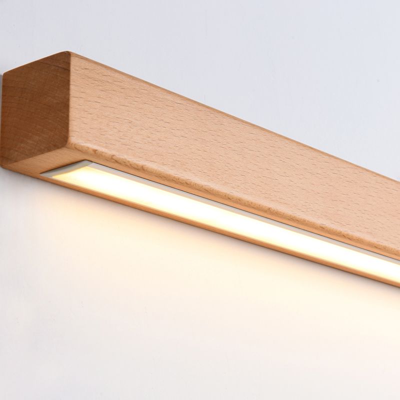 Dwyn Applique Murale Miroir Linéaire Minimaliste Bois Salon