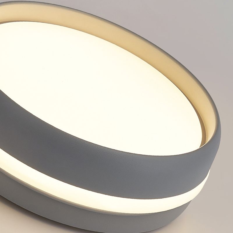 Arisha Plafonnier Rond Moderne, Métal, Noir/Gris, Salon - Neutralighting
