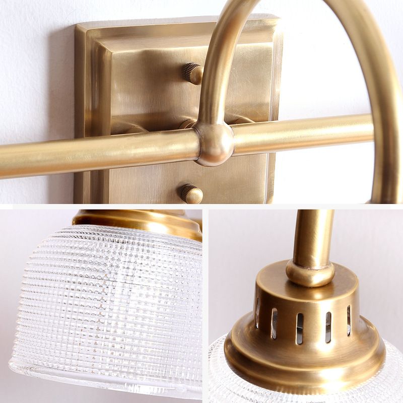 Arisha Applique Murale Bol Vintage, Métal/Verre, Laiton, Salle de Bain - Neutralighting