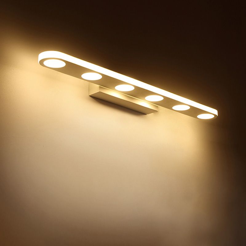 Arisha Applique Murale Ronde Scandivane, Métal/Acrylique, Blanc, Salle de Bain - Neutralighting