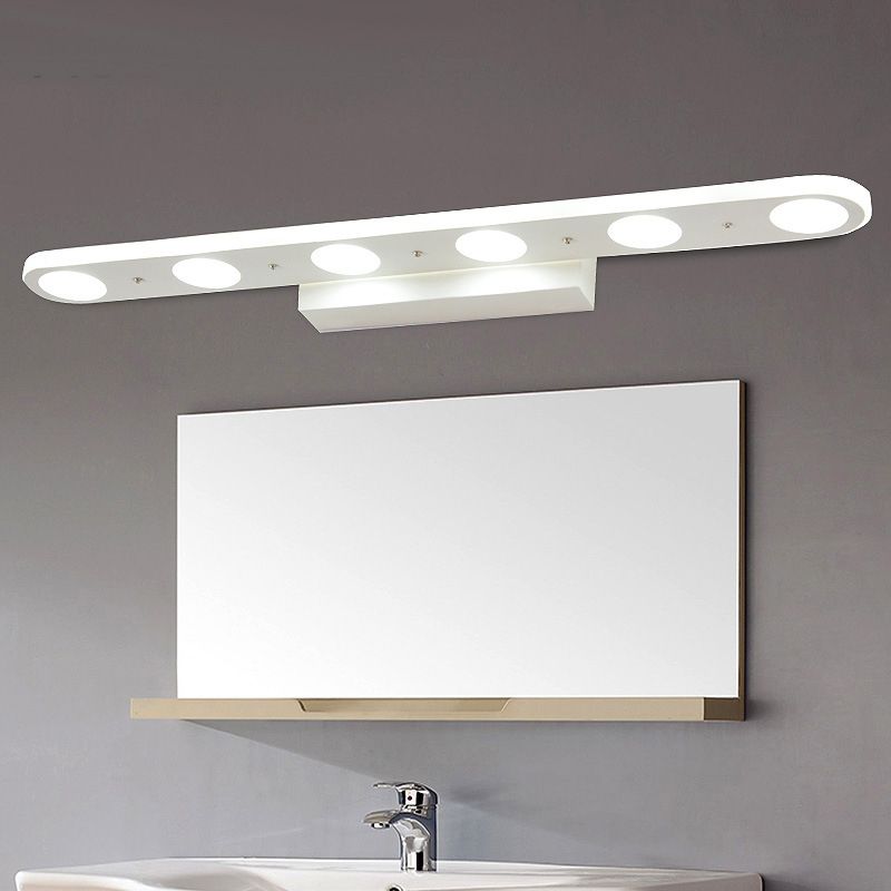 Arisha Applique Murale Ronde Scandivane, Métal/Acrylique, Blanc, Salle de Bain - Neutralighting