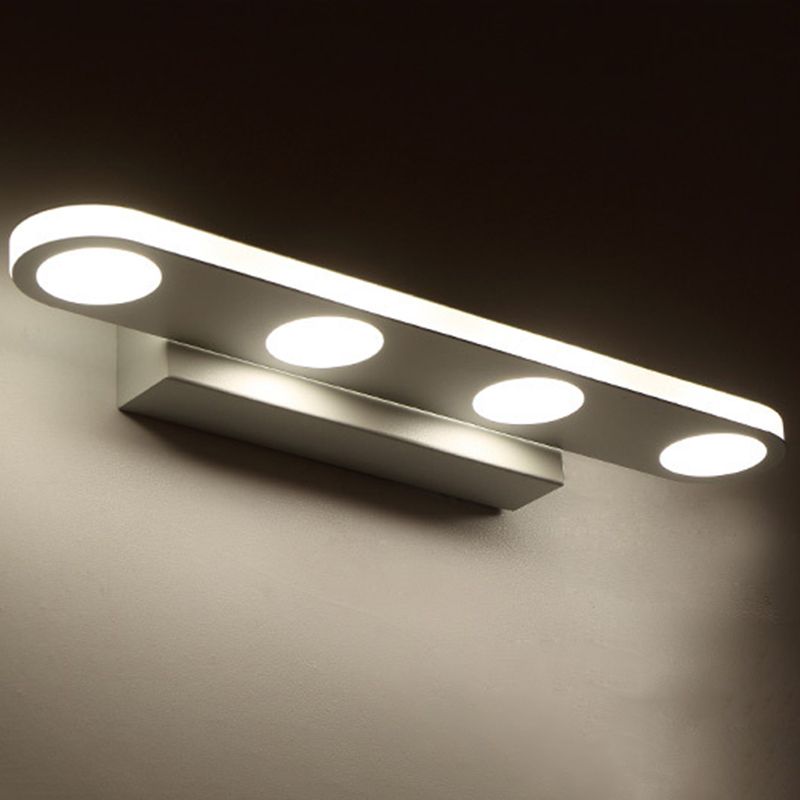Arisha Applique Murale Ronde Scandivane, Métal/Acrylique, Blanc, Salle de Bain - Neutralighting