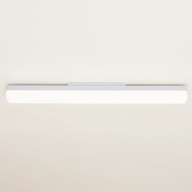 Ray Applique de Vanité Rectangulaire Simple, Acrylique, Blanc, Couloir/Salle de Bain - Neutralighting