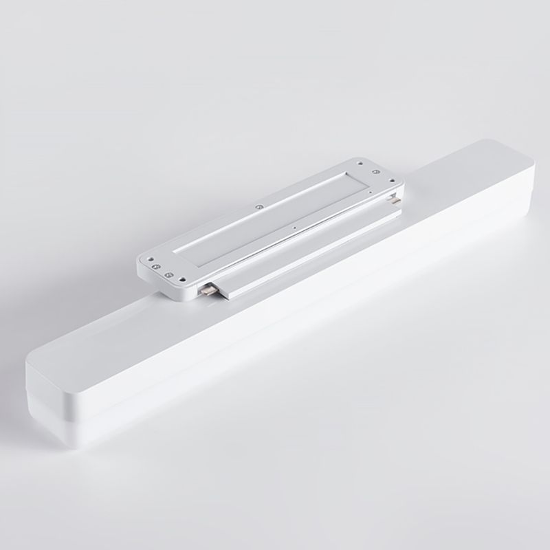 Ray Applique de Vanité Rectangulaire Simple, Acrylique, Blanc, Couloir/Salle de Bain - Neutralighting