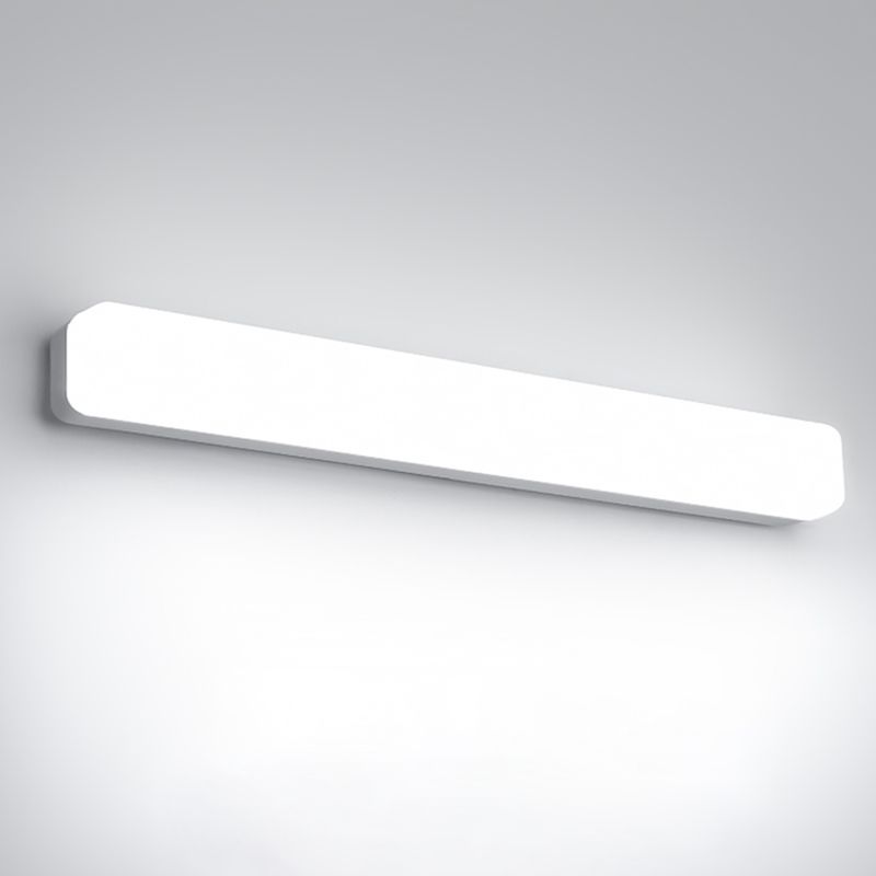 Ray Applique de Vanité Rectangulaire Simple, Acrylique, Blanc, Couloir/Salle de Bain - Neutralighting