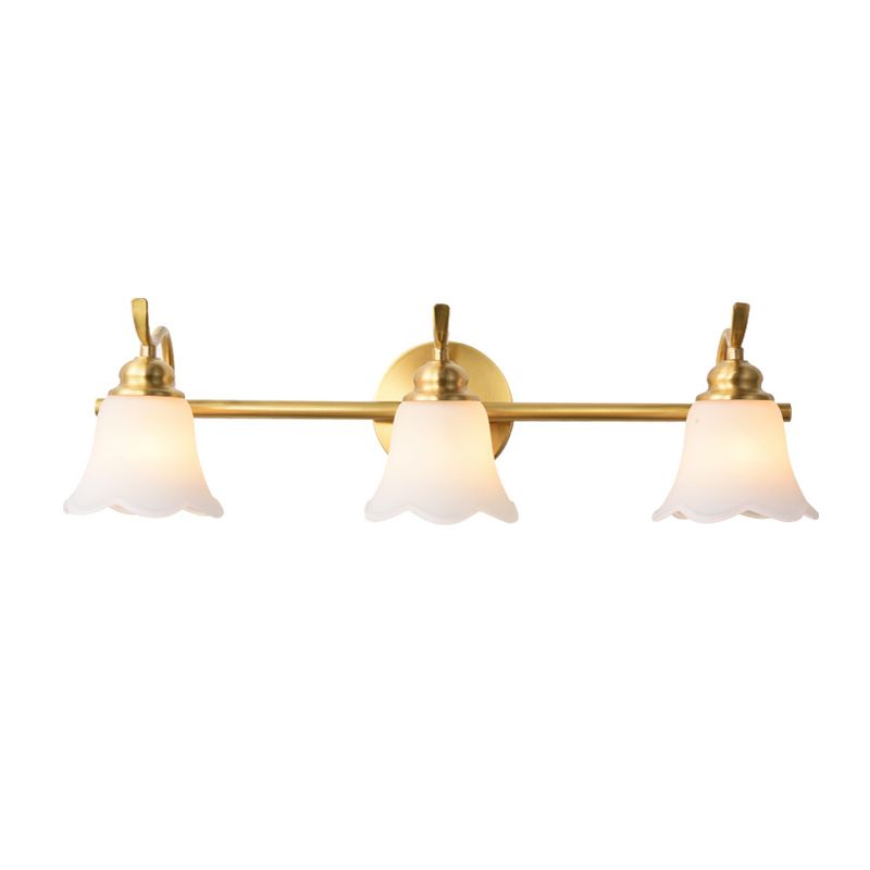 Ray Applique Murale Fleur Moderne, Métal/Verre, Or, Salle de Bain - Neutralighting