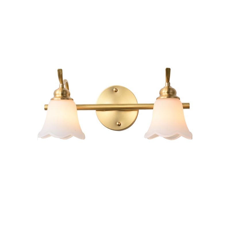 Ray Applique Murale Fleur Moderne, Métal/Verre, Or, Salle de Bain - Neutralighting
