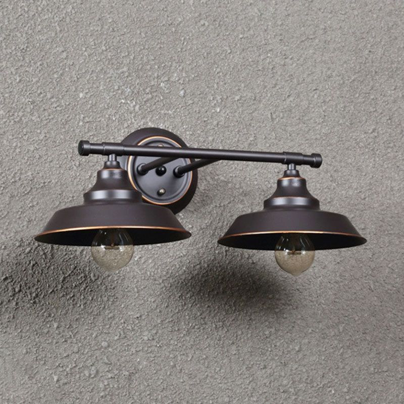 Silva Applique Plateau Murale Rétro, Métal, Noir, Salon/Chambre - Neutralighting