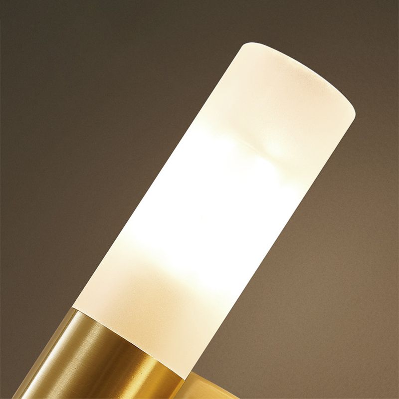 Arisha Applique Murale Tubulaire Moderne, Métal/Acrylique, Or, Salon - Neutralighting