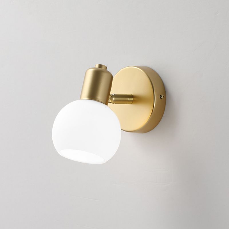 Valentina Applique Murale Globe Simple, Métal/Verre, Doré, Chambre - Neutralighting