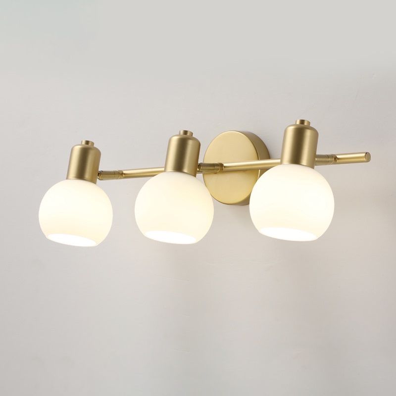 Valentina Applique Murale Globe Simple, Métal/Verre, Doré, Chambre - Neutralighting
