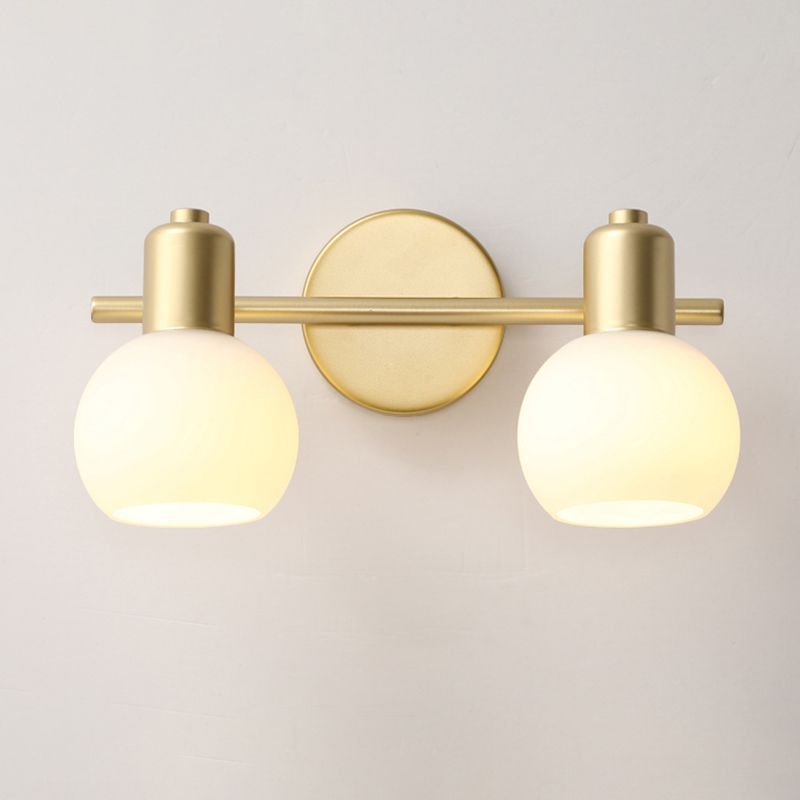 Valentina Applique Murale Globe Simple, Métal/Verre, Doré, Chambre - Neutralighting