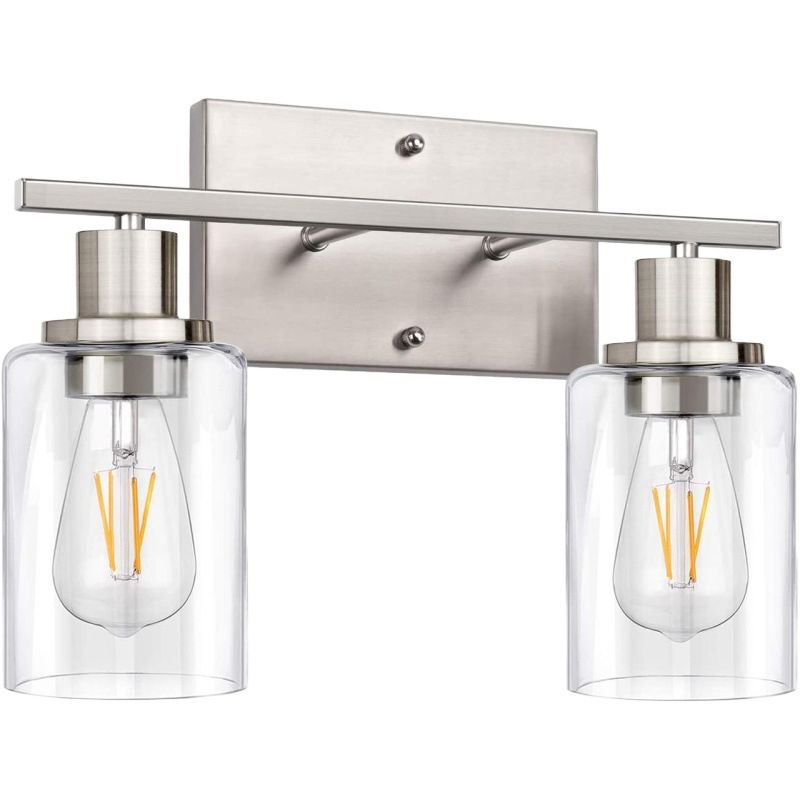 Silva Applique Murale Miroir Cylindrique Moderne, Verre/Métal, Noir/Or/Nickel, Chambre - Neutralighting