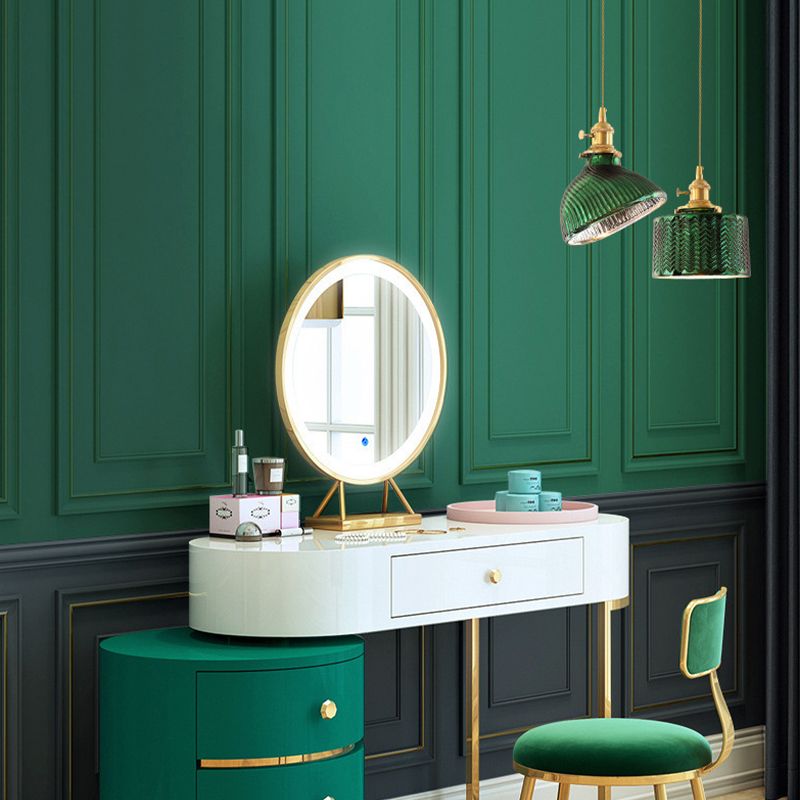 Valentina Suspension Cylindre/Géométrie Vintage, Métal/Verre, Vert, Salle à Manger - Neutralighting