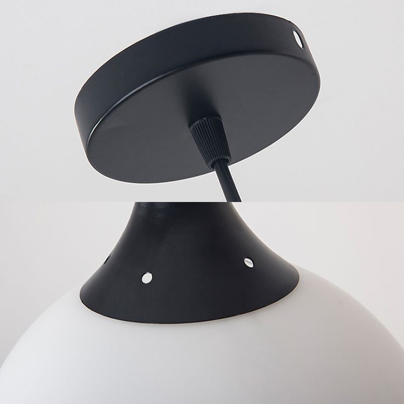 Valentina Simple LED Suspension Blanc/Noir Verre Chambre à coucher Salon - Neutralighting