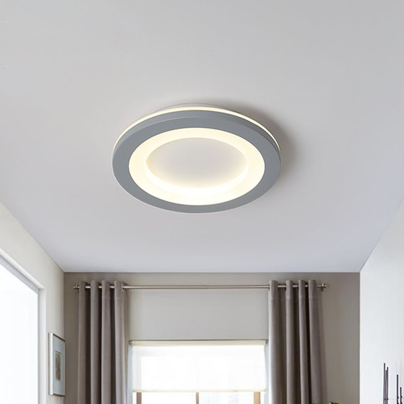 Arisha Fleur Moderne LED Plafonnier Gris Acrylique Chambre à coucher - Neutralighting