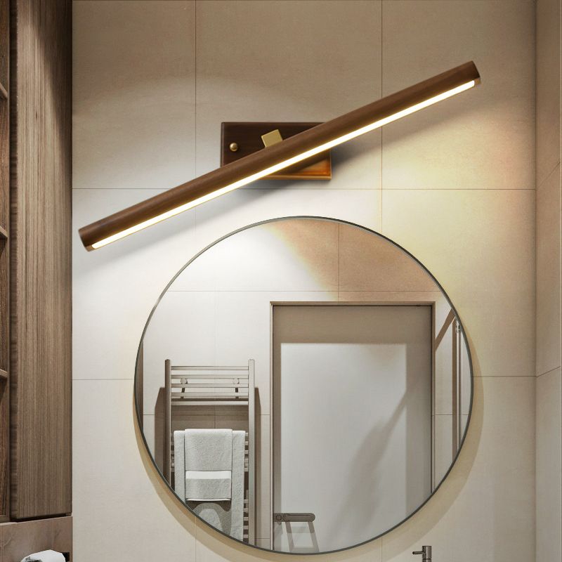 Muto Applique Murale Moderne et Minimaliste avec Miroir, Bois, Salle de Bain - Neutralighting