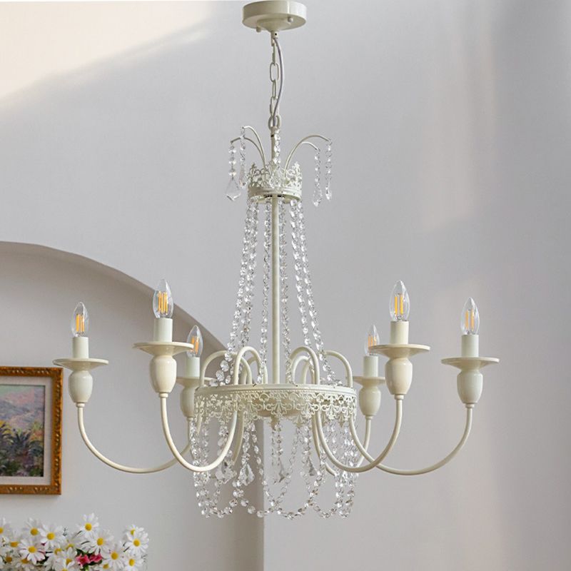 Sliva Lustre Lanterne Retro, Metal/Cristal, Blanc, Salon - Neutralighting