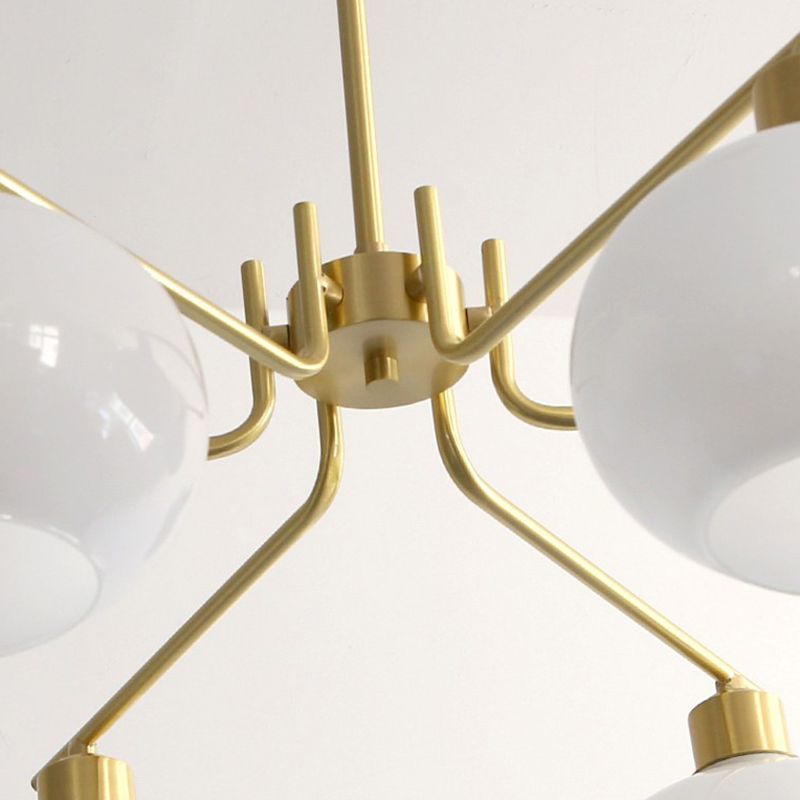 Valentina Lustre Dôme Nordique, Metal/Verre, Laiton/Nickel, Chambre - Neutralighting