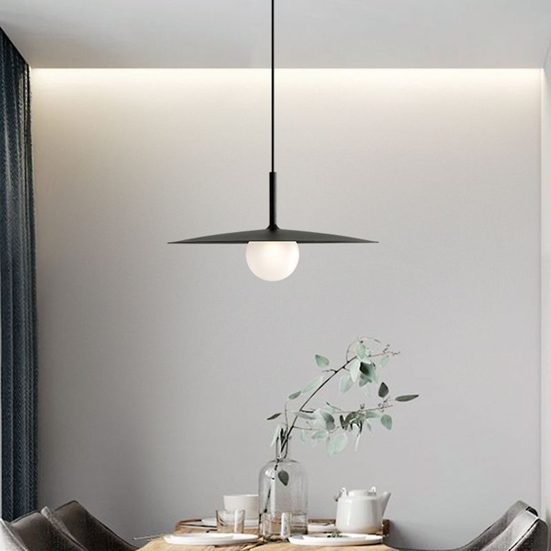 Arisha Suspension Dôme Moderne, Métal /Verre, Noir/Blanc/Grise, Chambre - Neutralighting