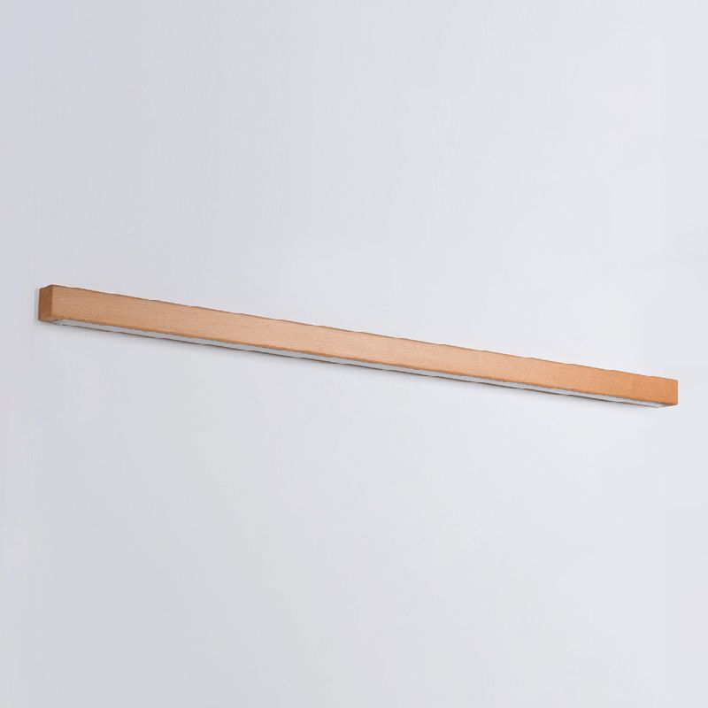 Dwyn Applique Murale Miroir Linéaire Minimaliste Bois Salon