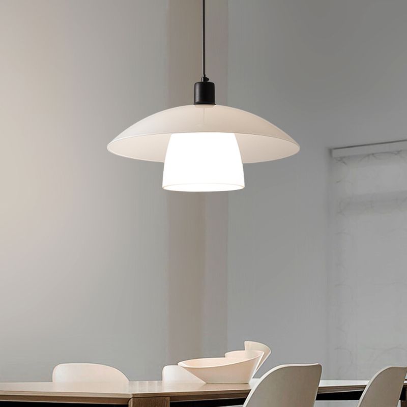 Arisha Suspension Dôme Nordique, Verre/Metal, Blanc, Chambre - Neutralighting