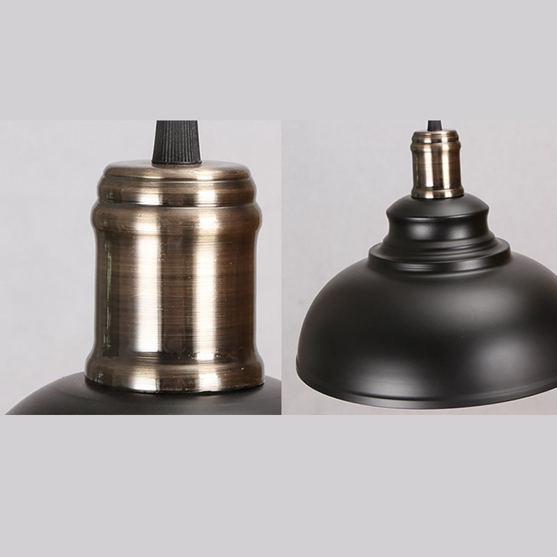 Arisha Rétro Industrielle LED Suspension Noir Blanc Gris Métal Salle à manger - Neutralighting