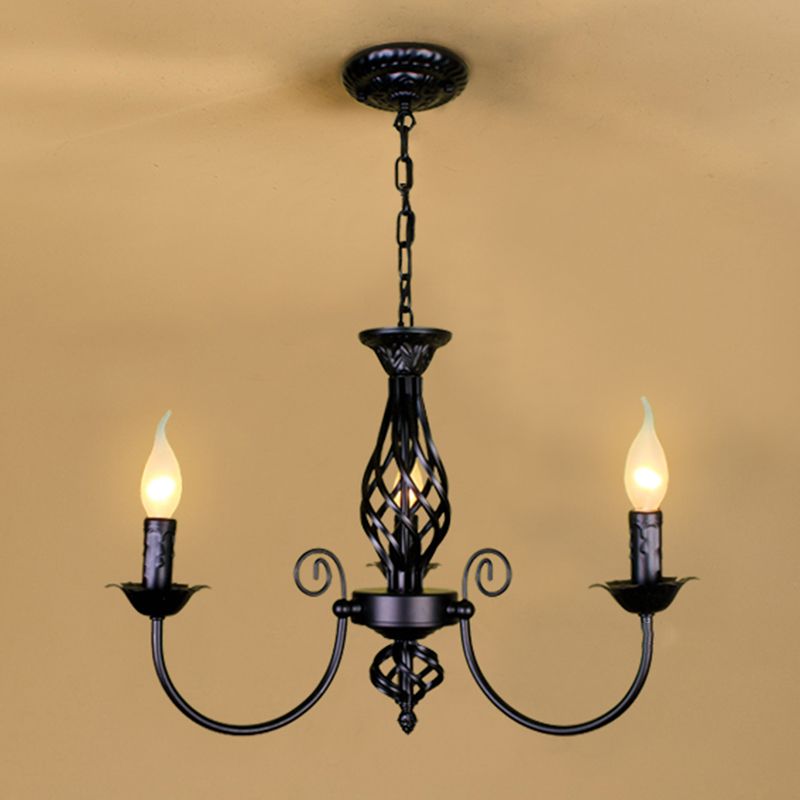 Sliva Lustre Lanterne Retro, Metal/Verre, Blanc/Noir, Salon - Neutralighting