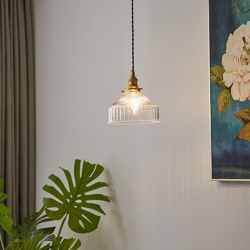 Arisha Vintage LED Suspension Laiton/Noire Verre Salle à Manger - Neutralighting