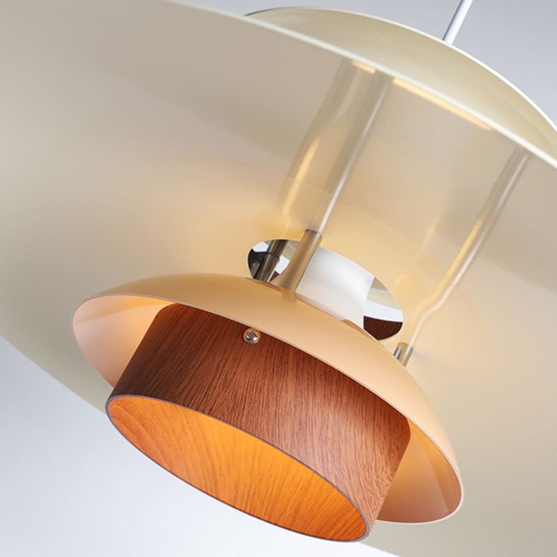 Valentina Suspension Bol Moderne, Métal, Blanc/Bois/Marron, Salon - Neutralighting