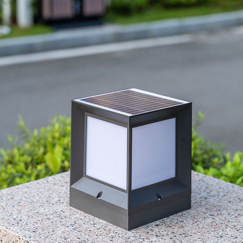 Ray Lampe Solaire de Poteau, Rectangle Simple, L 12/15/20/27/32CM