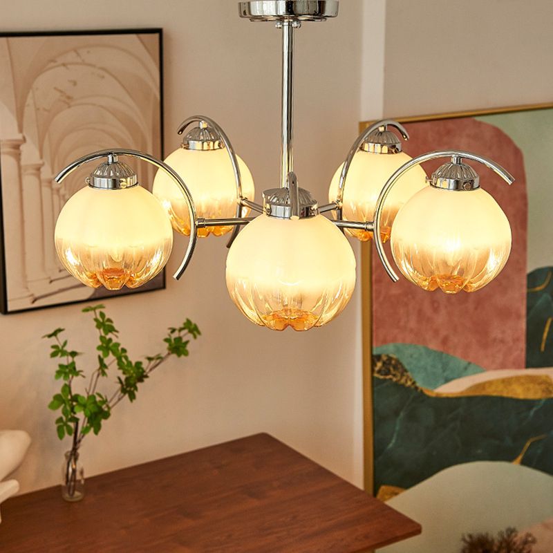 Valentina Lustre Moderne, Metal/Verre, Blanc, Chambre - Neutralighting