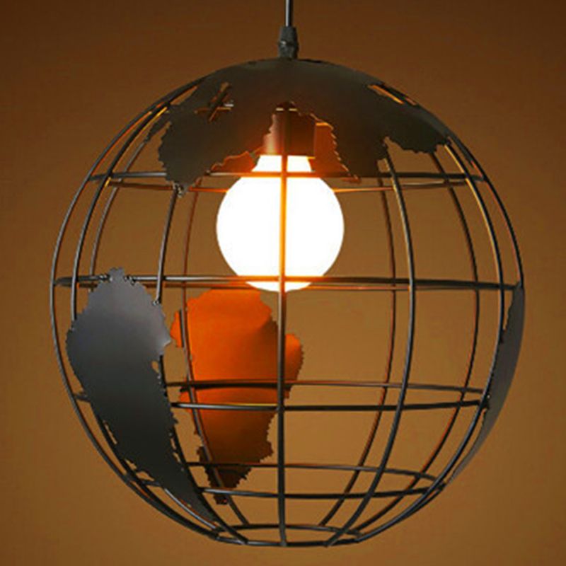 Silva Suspension Sphère/Multi Moderne, Métal, Noir/Blanc, Salon - Neutralighting