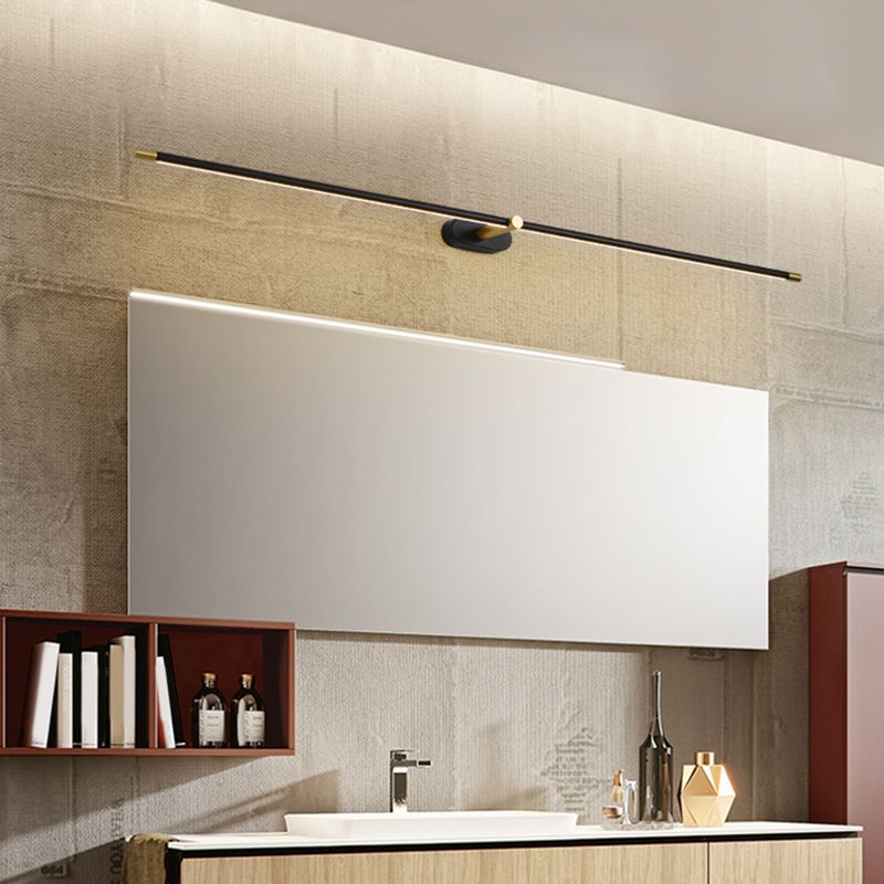 Arisha Applique Murale Salle de Bain Linéaire Moderne Métal Acrylique Noir/Blanc/Or - Neutralighting