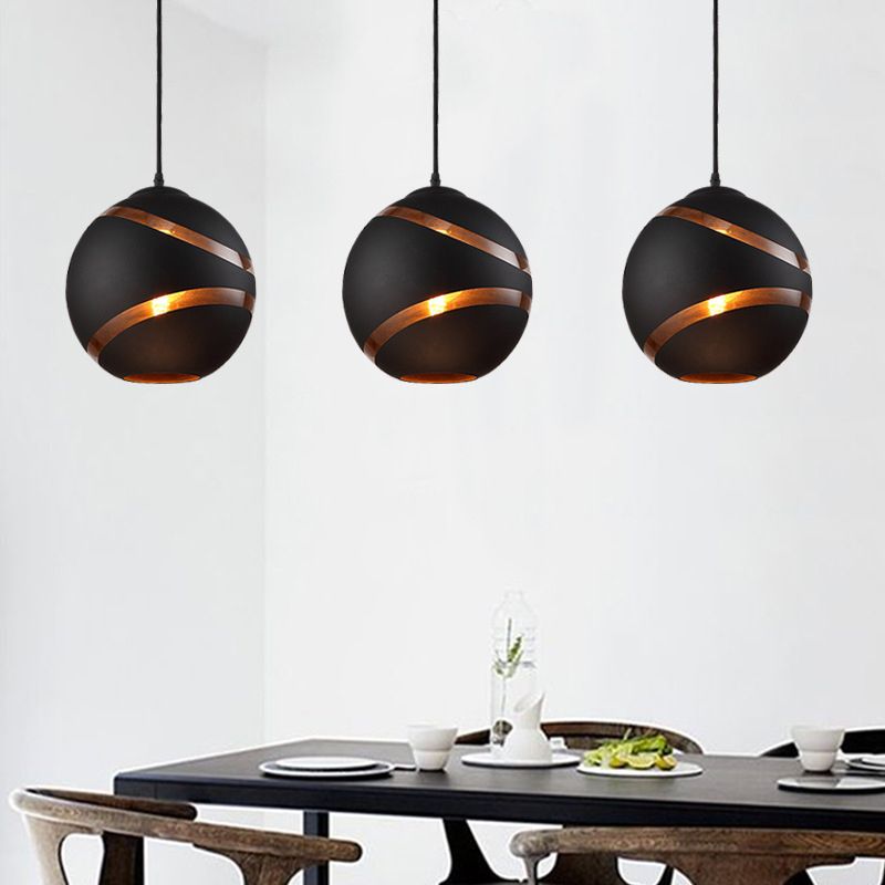Valentina LED Suspension Noir/Blanc Metal Verre Salon Chambre à coucher - Neutralighting