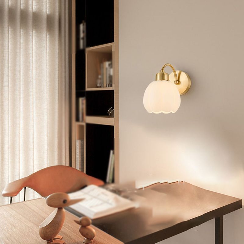 Arisha Applique Murale Fleur Rustique, Métal/Verre, Chambre - Neutralighting