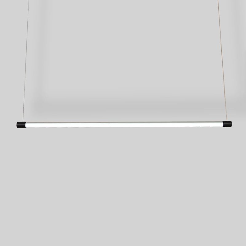 Ray Linéaire LED Suspension Noire Argent Métal Chambre à coucher - Neutralighting