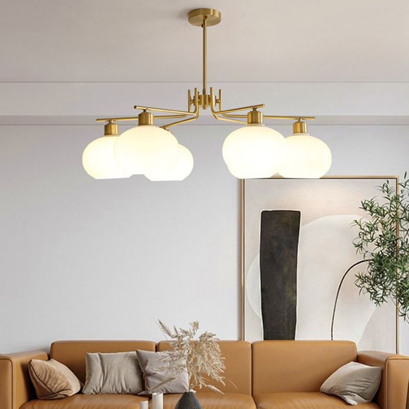 Valentina Lustre Dôme Nordique, Metal/Verre, Laiton/Nickel, Chambre - Neutralighting