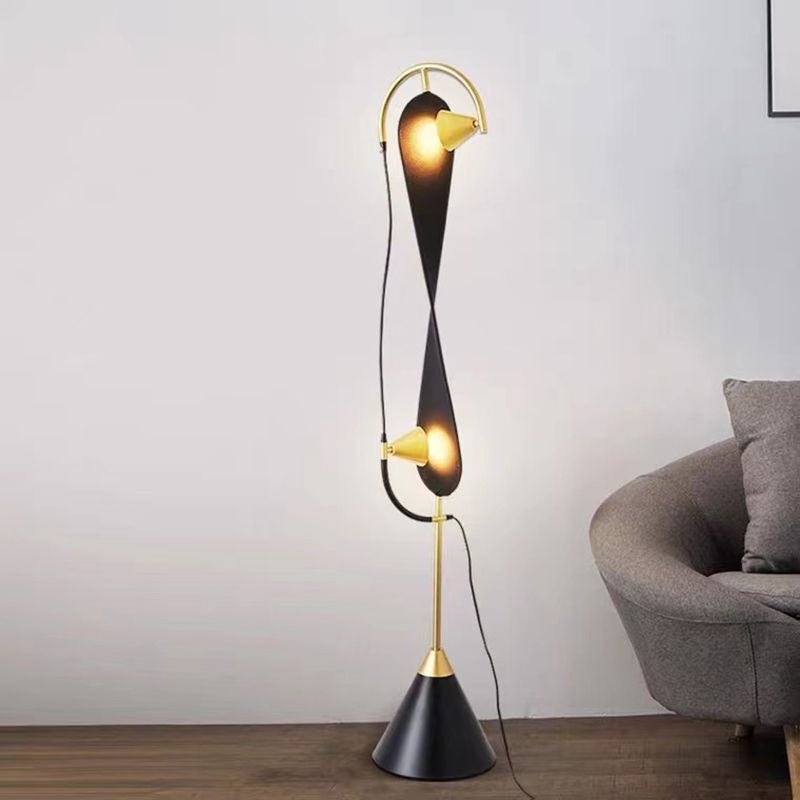 Mira Lampadaire Géométrique Moderne Métal Salon