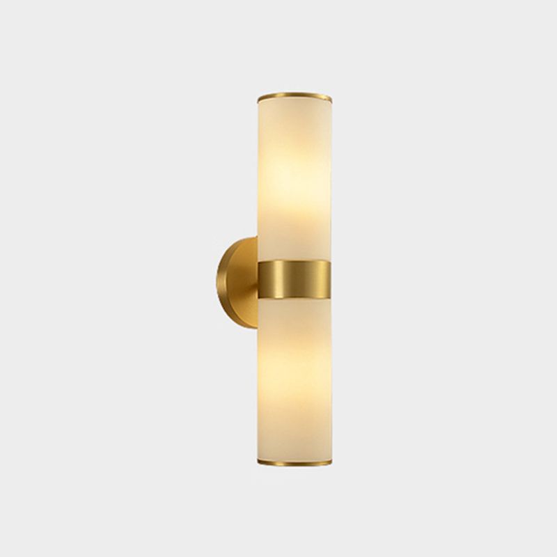 Arisha Applique Miroir Cylindrique Vintage, Métal/Verre, Laiton, Salon - Neutralighting