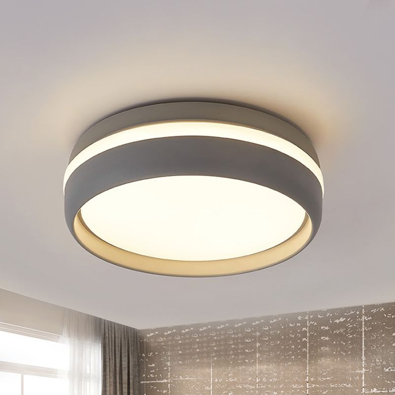 Arisha Plafonnier Rond Moderne, Métal, Noir/Gris, Salon - Neutralighting