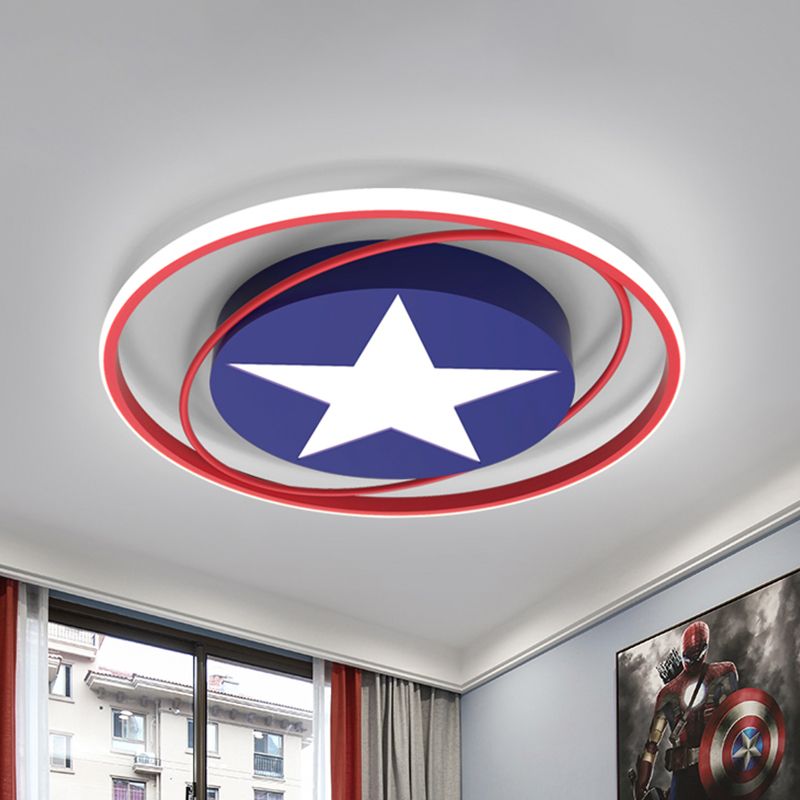 Epoch Moderne Ronde LED Plafonnier Bleu/Blanc Métal Salon Chambre à coucher - Neutralighting