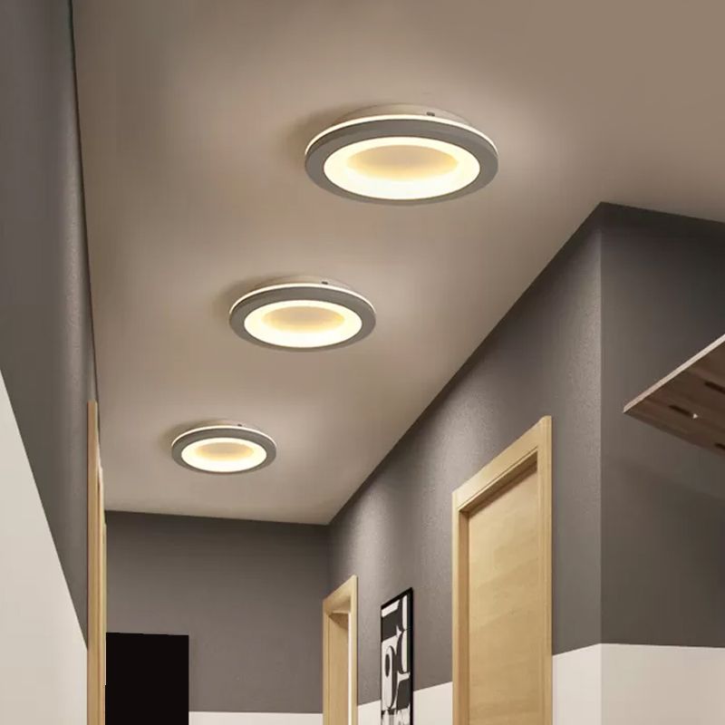 Arisha Fleur Moderne LED Plafonnier Gris Acrylique Chambre à coucher - Neutralighting