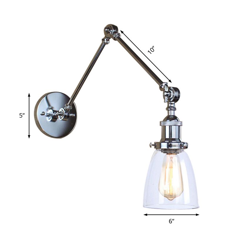 Silva Applique Bras Articulé Réglable Moderne, Métal/Verre, Salon - Neutralighting