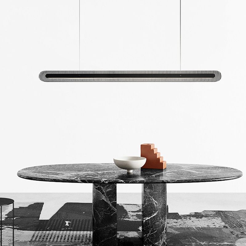 Arisha Luminaires Suspensions Linéaire Moderne Métal Noir Salon/Chambre à Coucher - Neutralighting