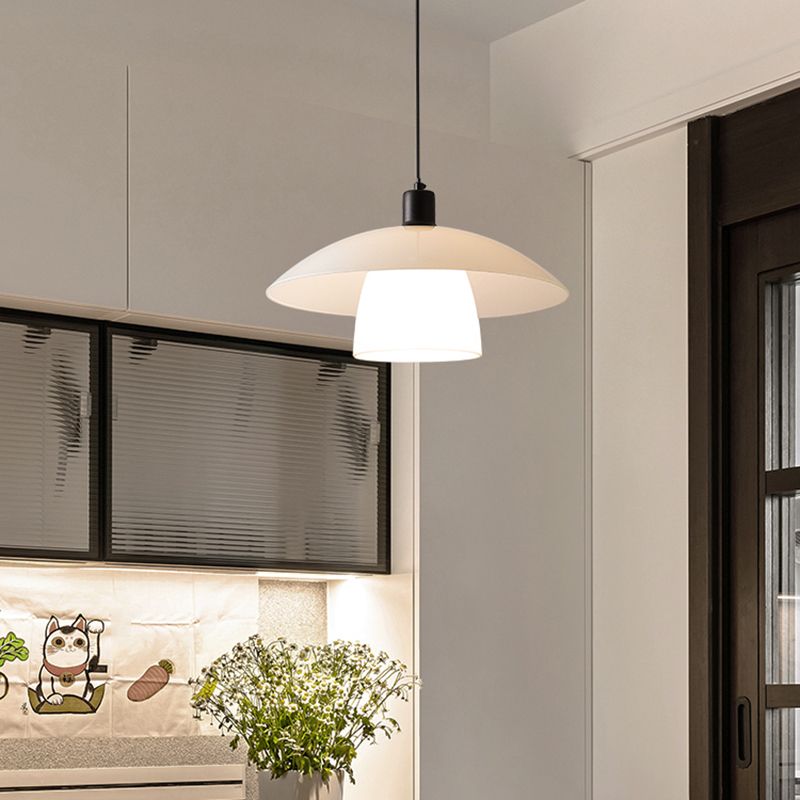 Arisha Suspension Dôme Nordique, Verre/Metal, Blanc, Chambre - Neutralighting