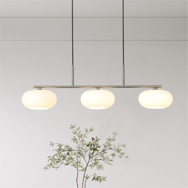 Valentina Suspension Multi Moderne, Verre/Metal, Blanc, Salon - Neutralighting
